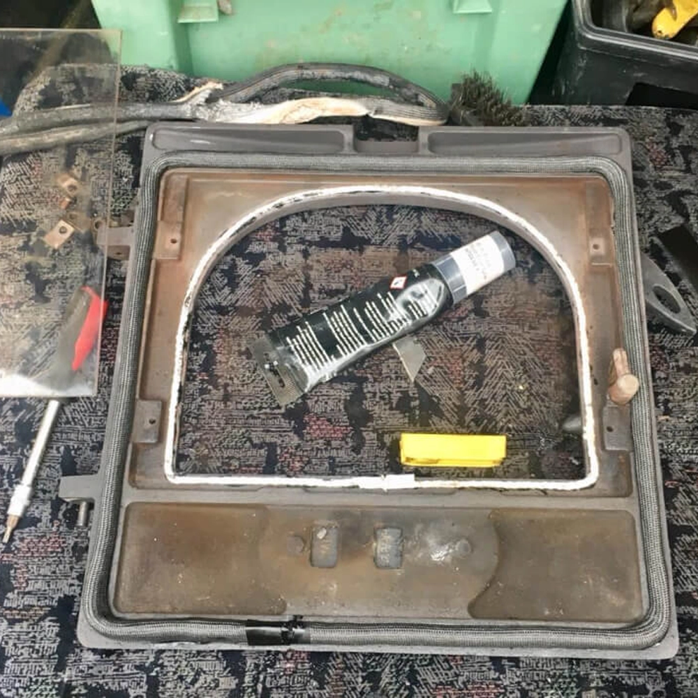 We are able to supply and fit replacement stove glass, fire bricks and door seals.